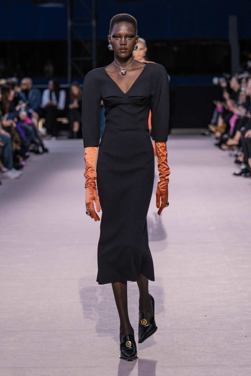Alaato Jazyper featured in  the Versace fashion show for Autumn/Winter 2023