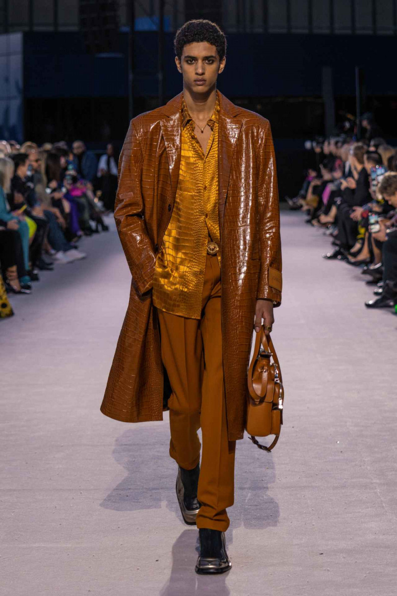 Abas Abdirazaq featured in  the Versace fashion show for Autumn/Winter 2023