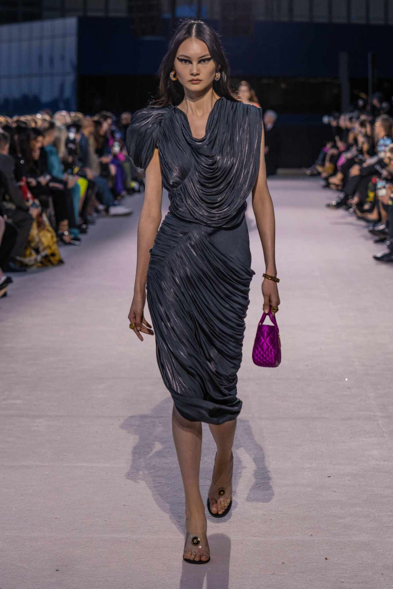 Cong He featured in  the Versace fashion show for Autumn/Winter 2023