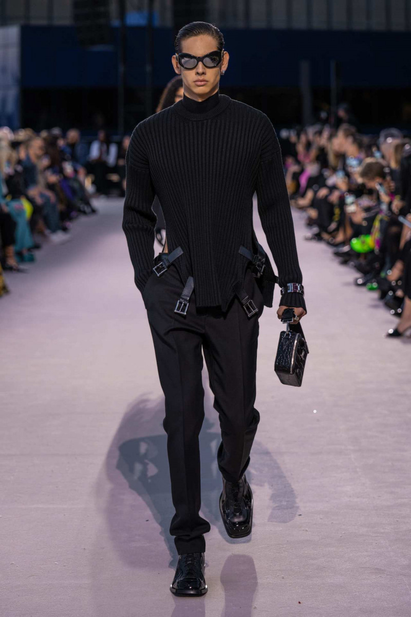 Sebastian Ordorica featured in  the Versace fashion show for Autumn/Winter 2023