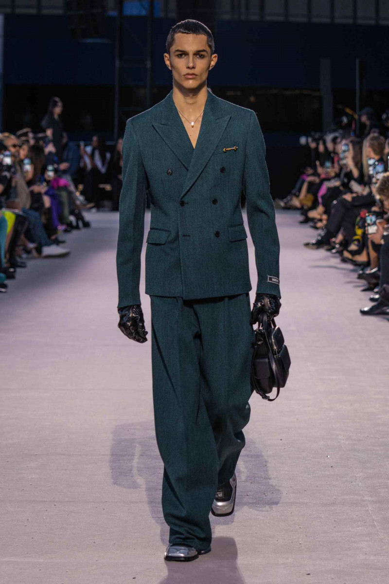 Adam Castellano featured in  the Versace fashion show for Autumn/Winter 2023