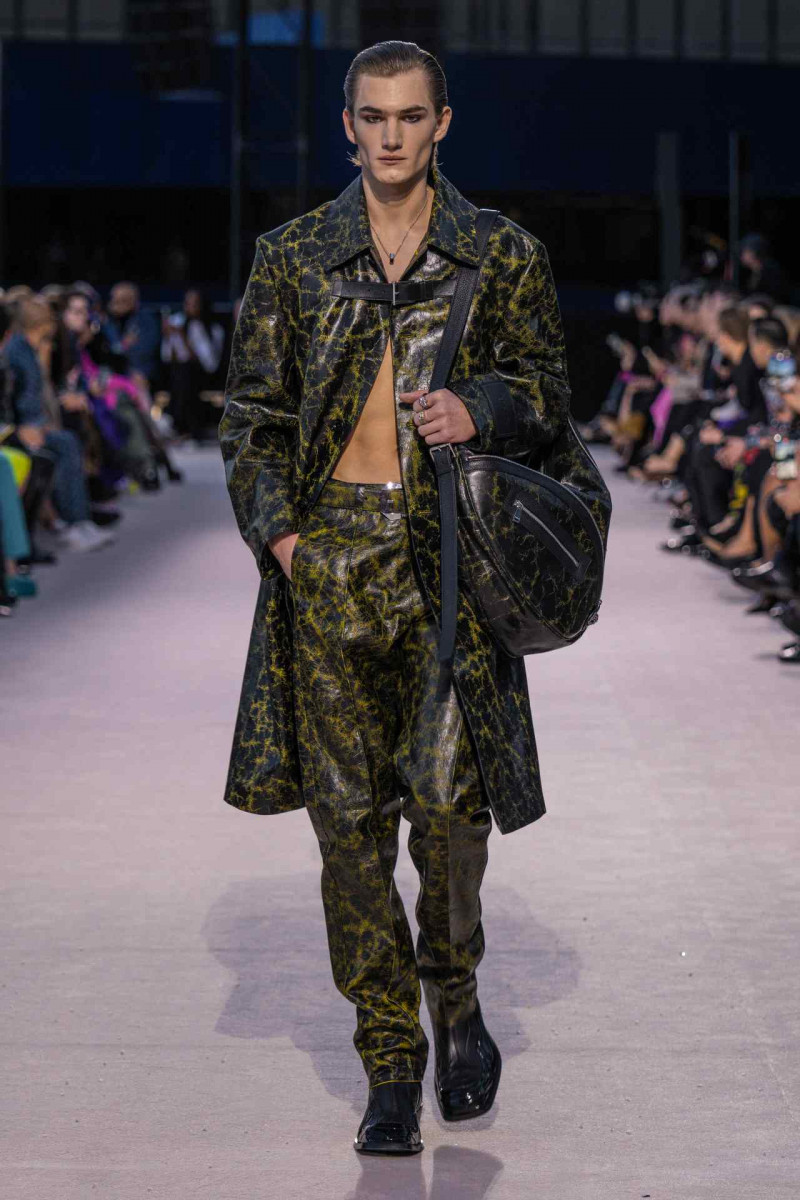 Silas Lutz featured in  the Versace fashion show for Autumn/Winter 2023
