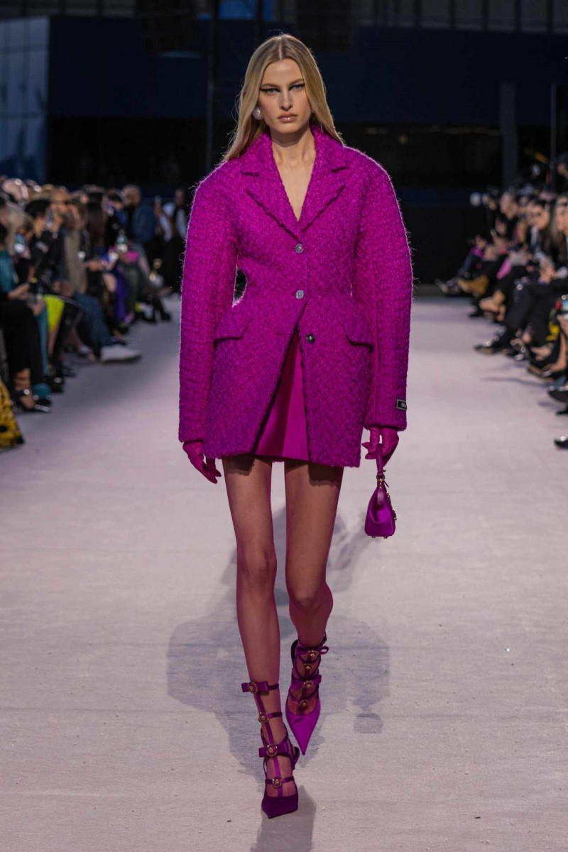 Felice Noordhoff featured in  the Versace fashion show for Autumn/Winter 2023