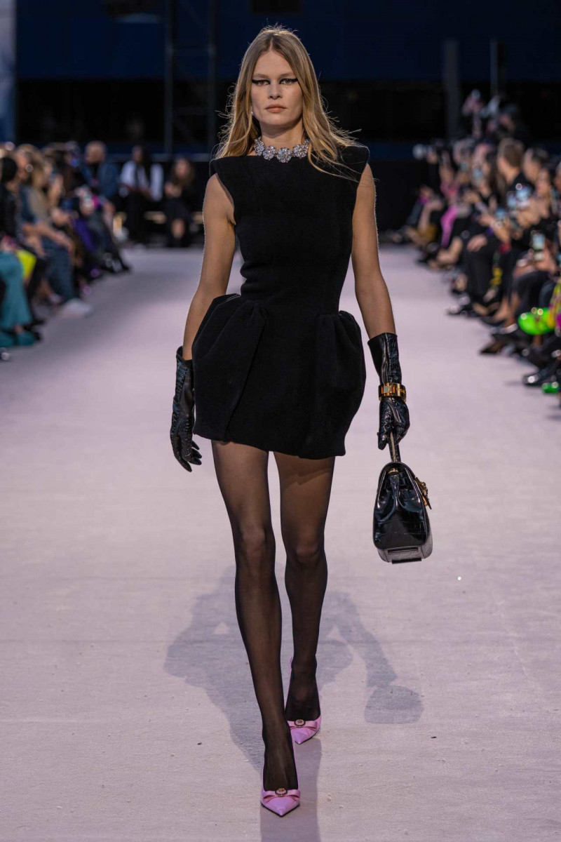 Anna Ewers featured in  the Versace fashion show for Autumn/Winter 2023