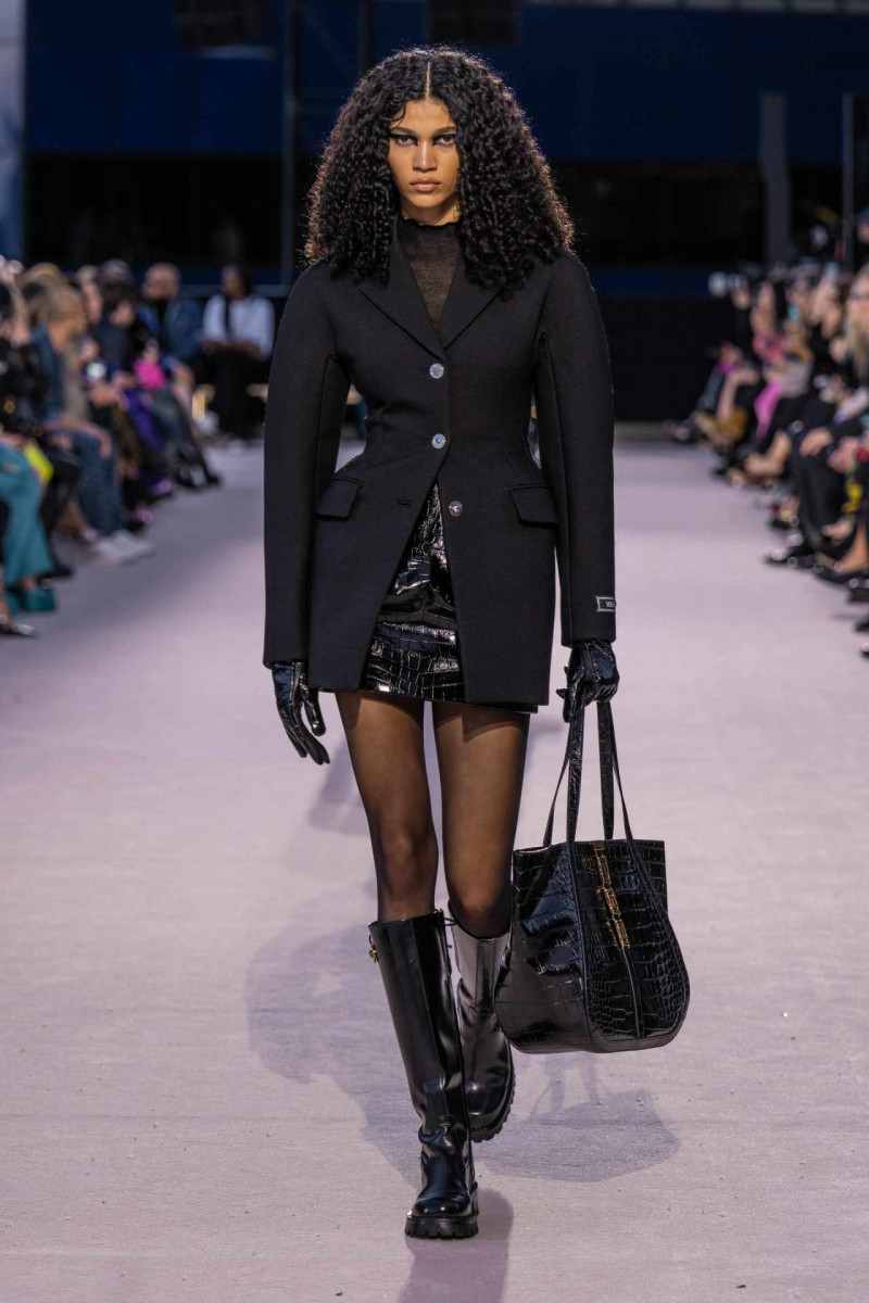 Raynara Negrine featured in  the Versace fashion show for Autumn/Winter 2023