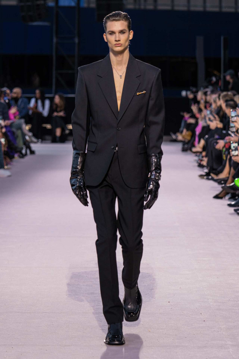 Stanley Barna featured in  the Versace fashion show for Autumn/Winter 2023