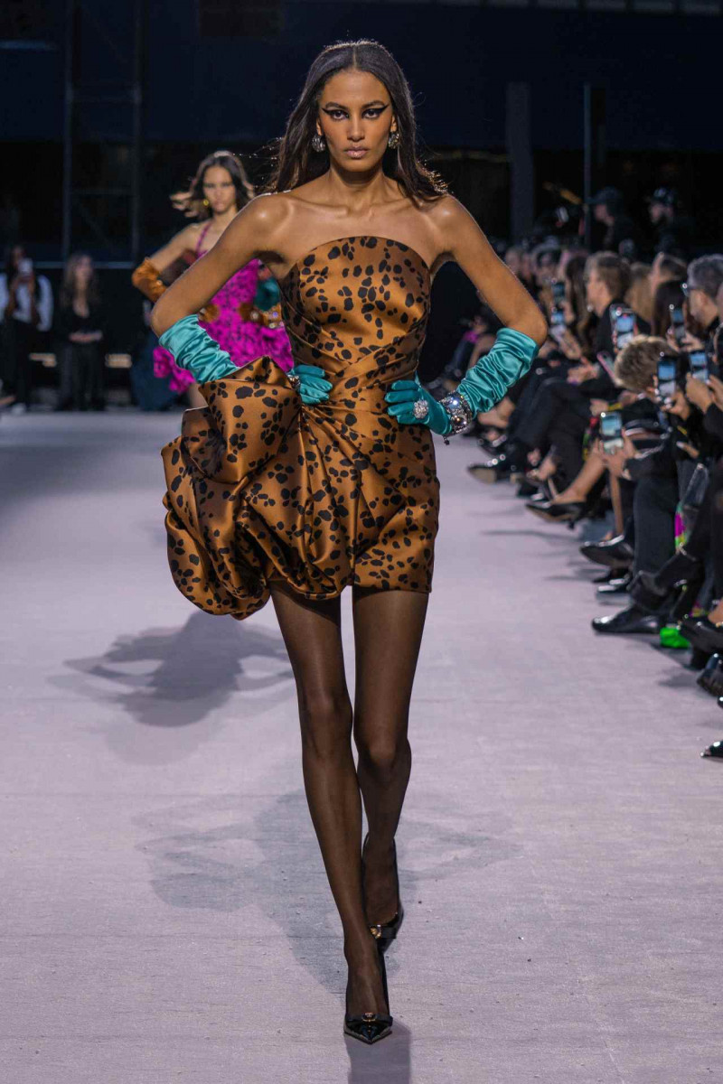 Sacha Quenby featured in  the Versace fashion show for Autumn/Winter 2023