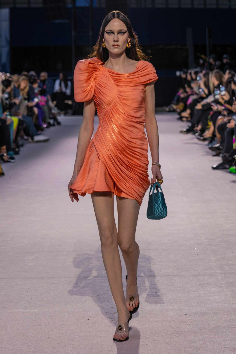 Kiki Willems featured in  the Versace fashion show for Autumn/Winter 2023