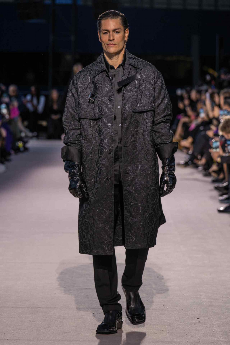 Tyson Ballou featured in  the Versace fashion show for Autumn/Winter 2023