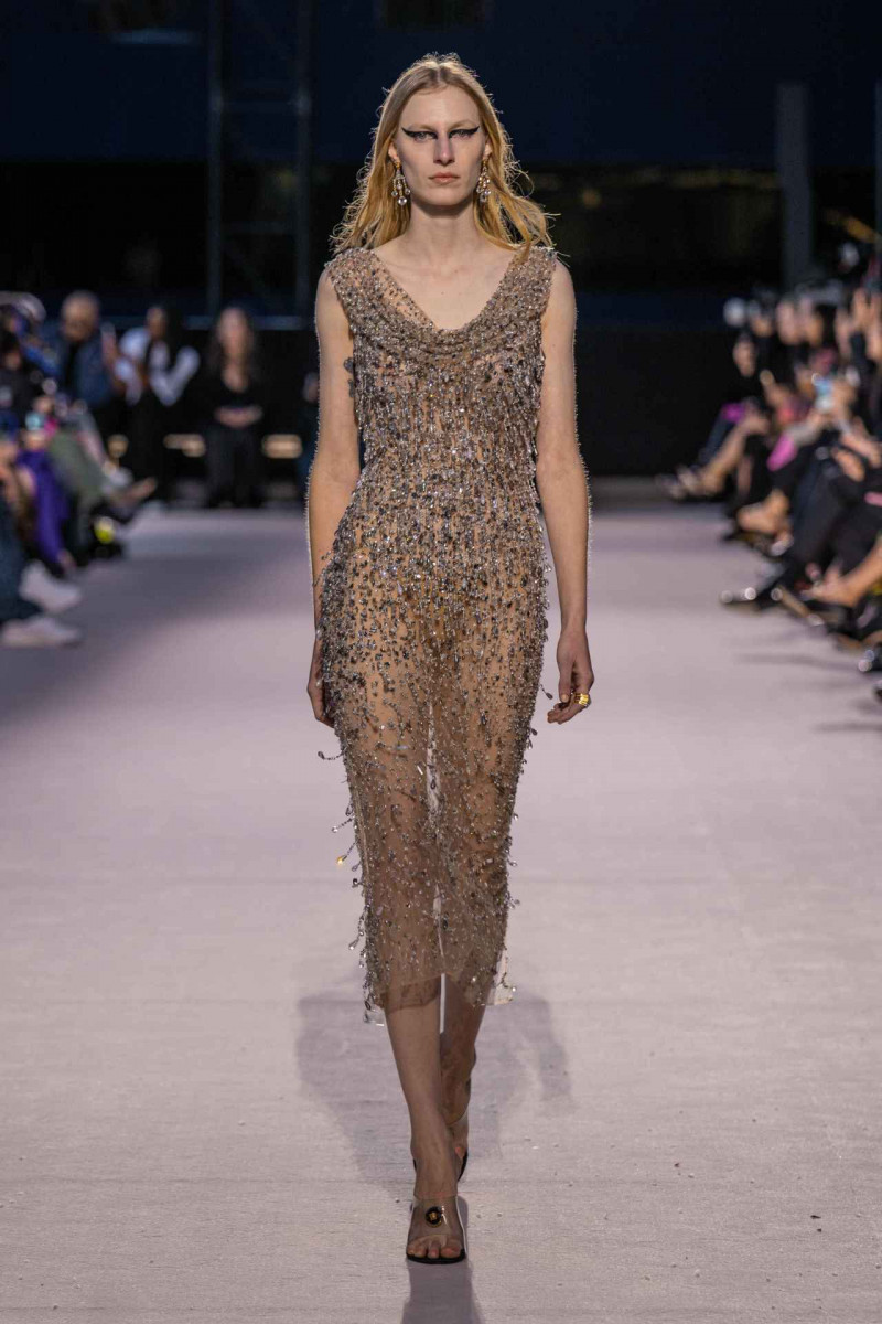 Julia Nobis featured in  the Versace fashion show for Autumn/Winter 2023