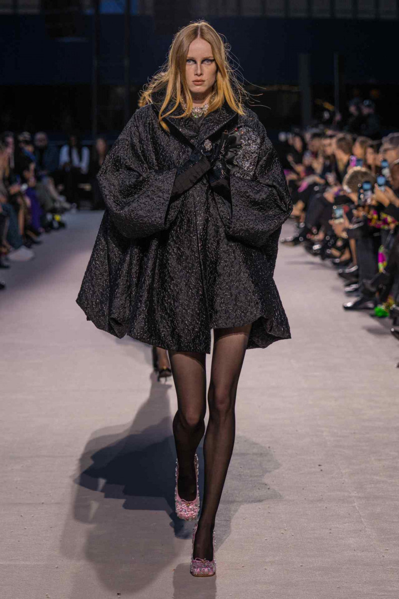 Rianne Van Rompaey featured in  the Versace fashion show for Autumn/Winter 2023