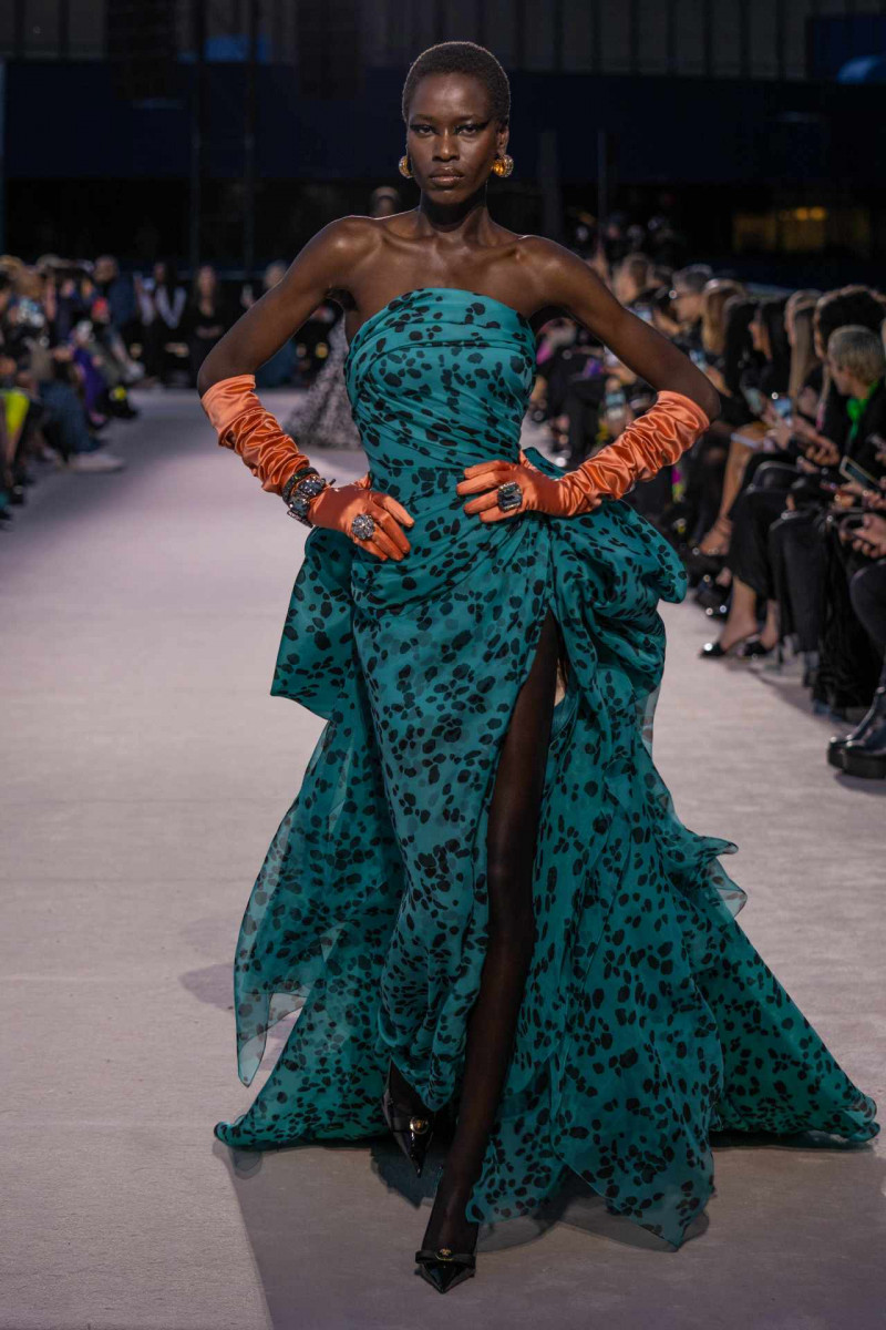 Awar Odhiang featured in  the Versace fashion show for Autumn/Winter 2023