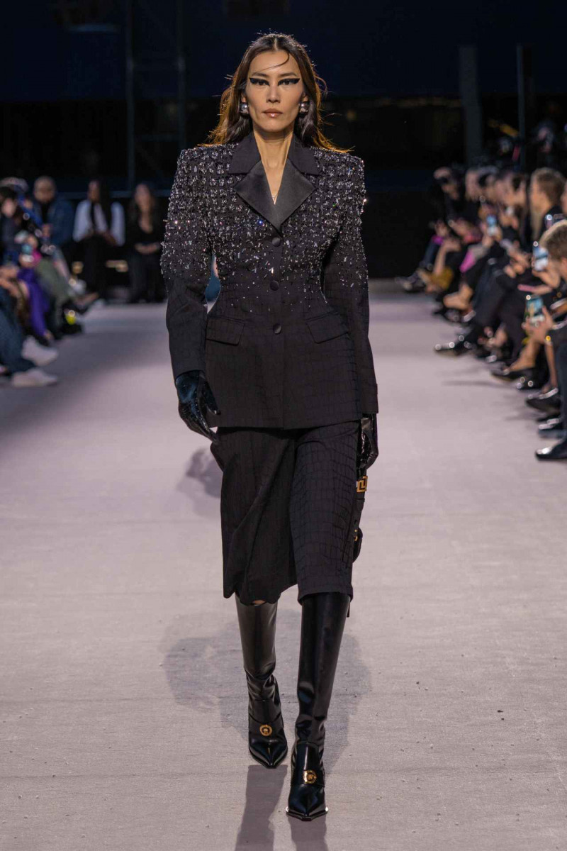 Liu Wen featured in  the Versace fashion show for Autumn/Winter 2023