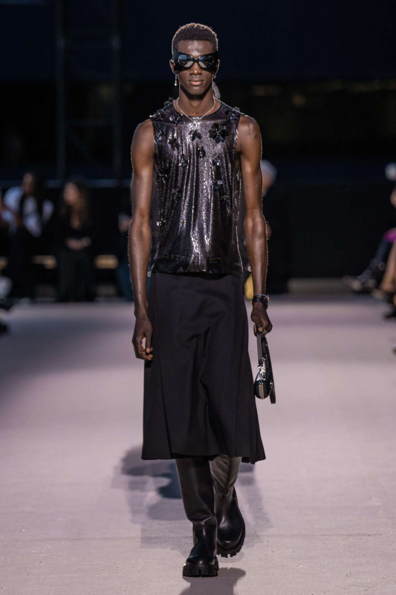 Momo Ndiaye featured in  the Versace fashion show for Autumn/Winter 2023