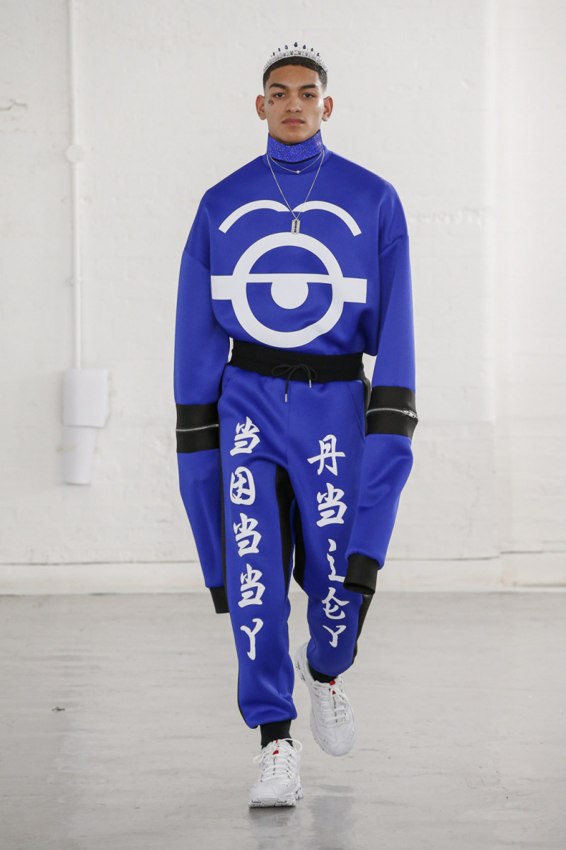 Alan Dominguez featured in  the Bobby Abley fashion show for Autumn/Winter 2020
