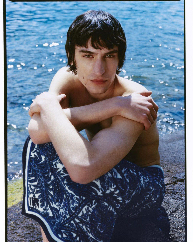 Valerio Maccario featured in  the Etro advertisement for Summer 2023