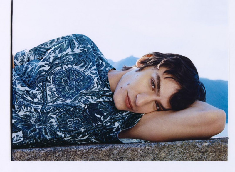 Valerio Maccario featured in  the Etro advertisement for Summer 2023