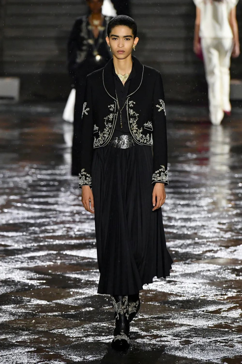 Philyne Mercedes featured in  the Christian Dior fashion show for Resort 2024