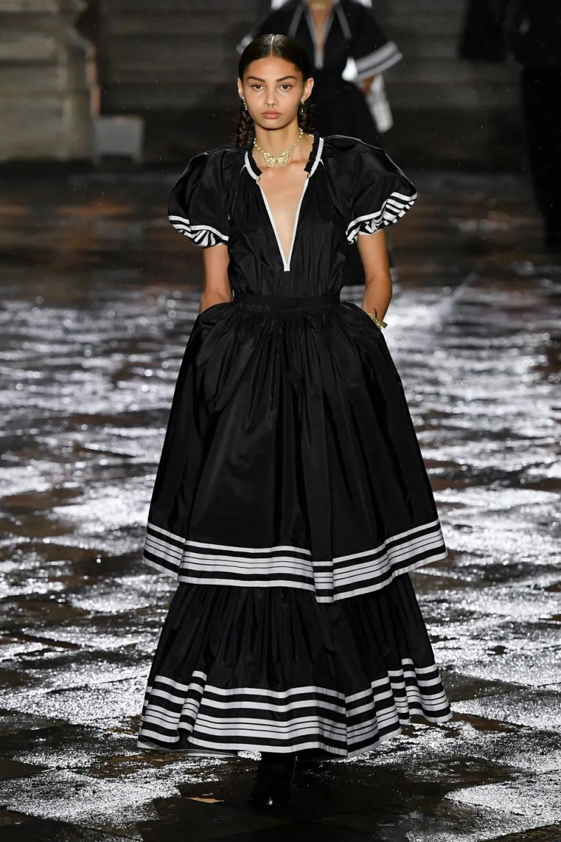 Enya Davis featured in  the Christian Dior fashion show for Resort 2024