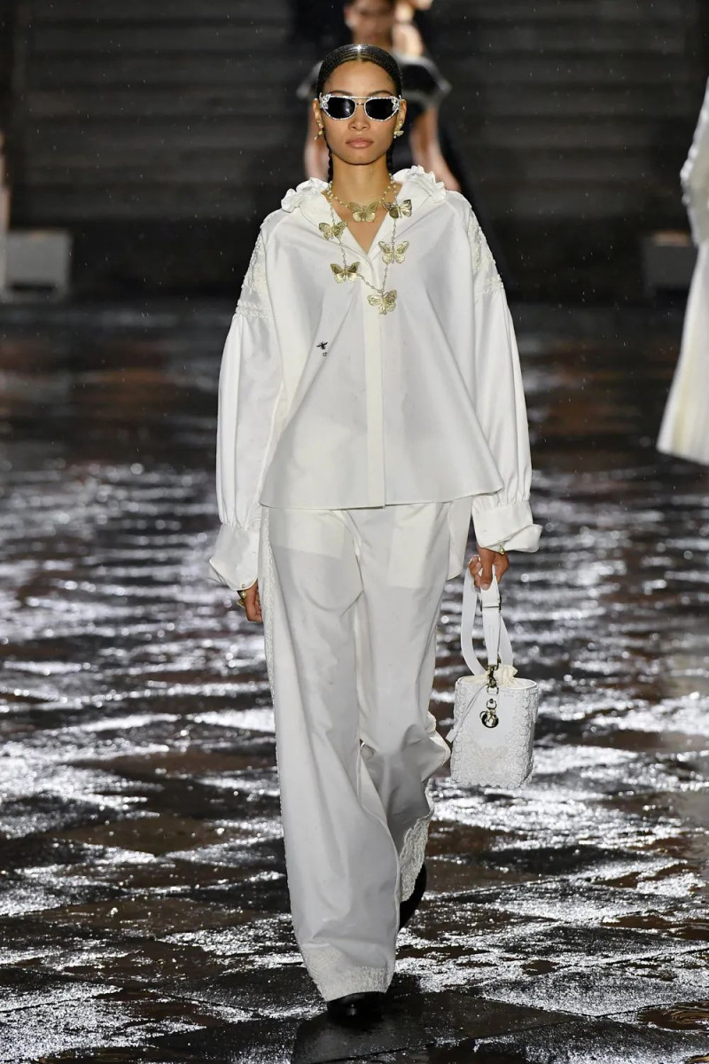 Lineisy Montero featured in  the Christian Dior fashion show for Resort 2024