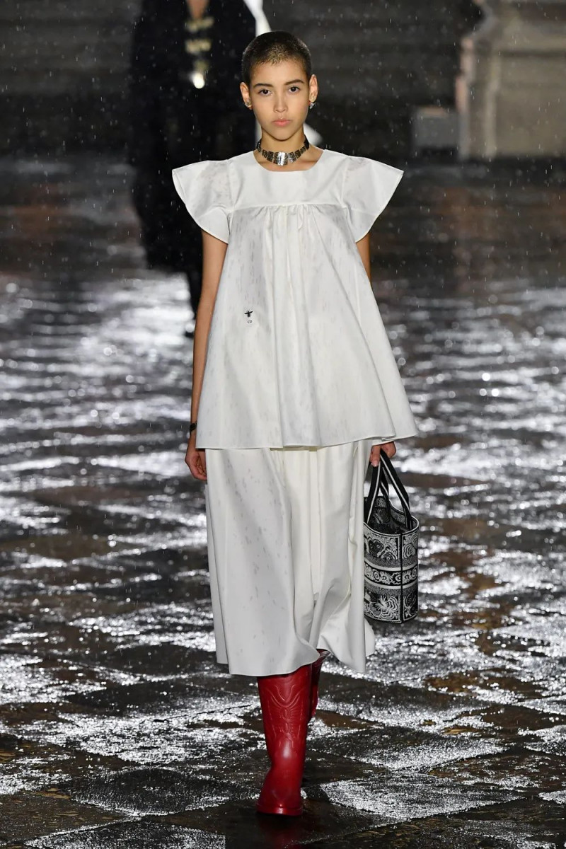 Karen Quik featured in  the Christian Dior fashion show for Resort 2024