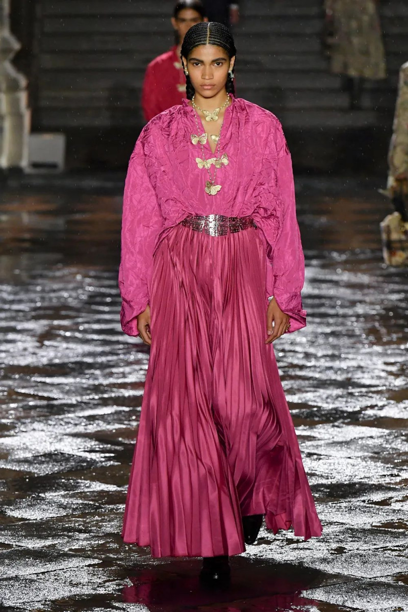 Raynara Negrine featured in  the Christian Dior fashion show for Resort 2024