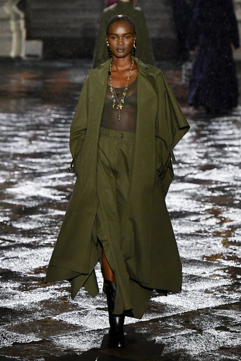 Abeny Nhial featured in  the Christian Dior fashion show for Resort 2024