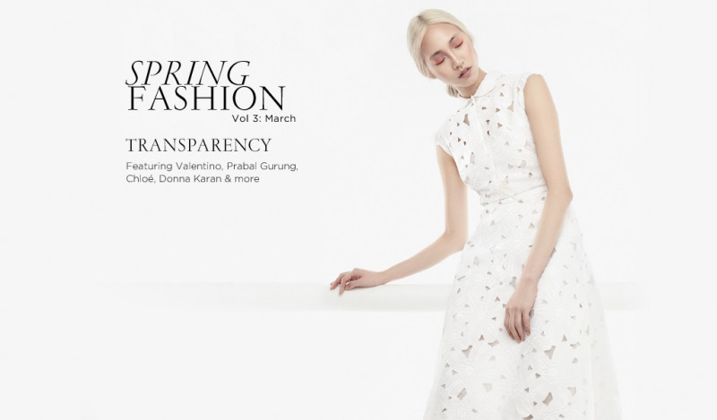 Soo Joo Park featured in  the Saks Fifth Avenue Transparency lookbook for Spring/Summer 2013