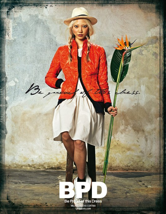 Soo Joo Park featured in  the BPD advertisement for Spring/Summer 2013