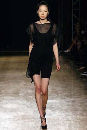 Soo Joo Park featured in  the Mike Vensel fashion show for Autumn/Winter 2009