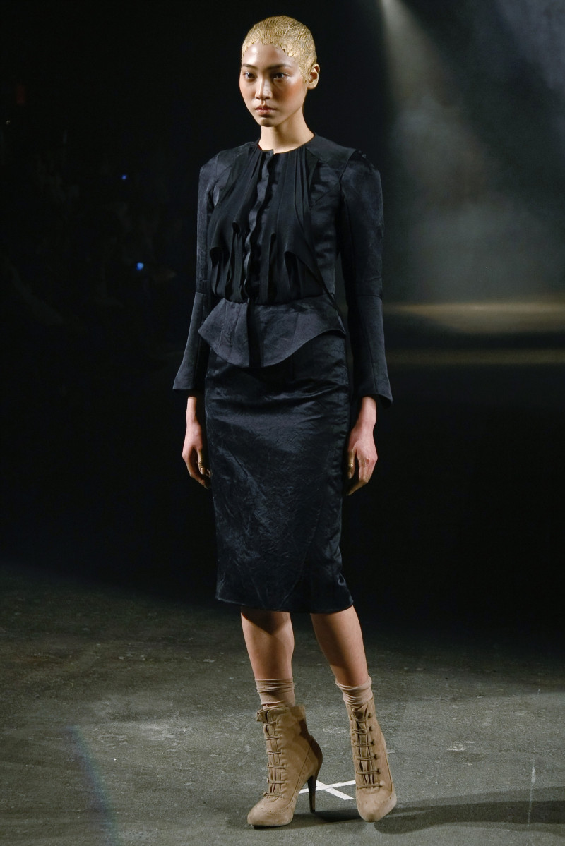 Soo Joo Park featured in  the Juan Carlos Obando fashion show for Autumn/Winter 2011