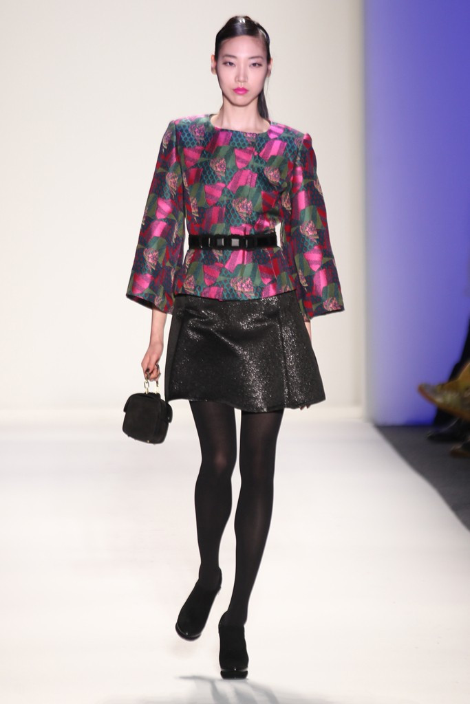 Soo Joo Park featured in  the Joanna Mastroianni fashion show for Autumn/Winter 2012