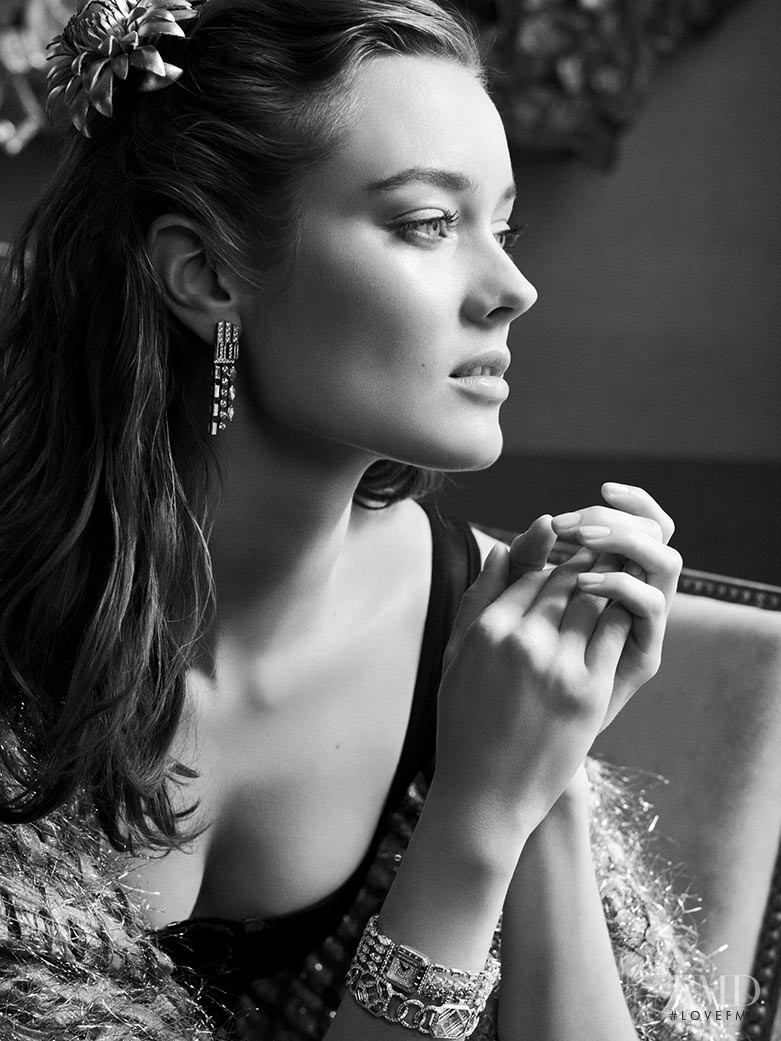 Monika Jagaciak featured in  the Chanel Fine Jewellery advertisement for Autumn/Winter 2014