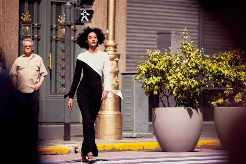 Damaris Goddrie featured in  the The Outnet advertisement for Spring/Summer 2020