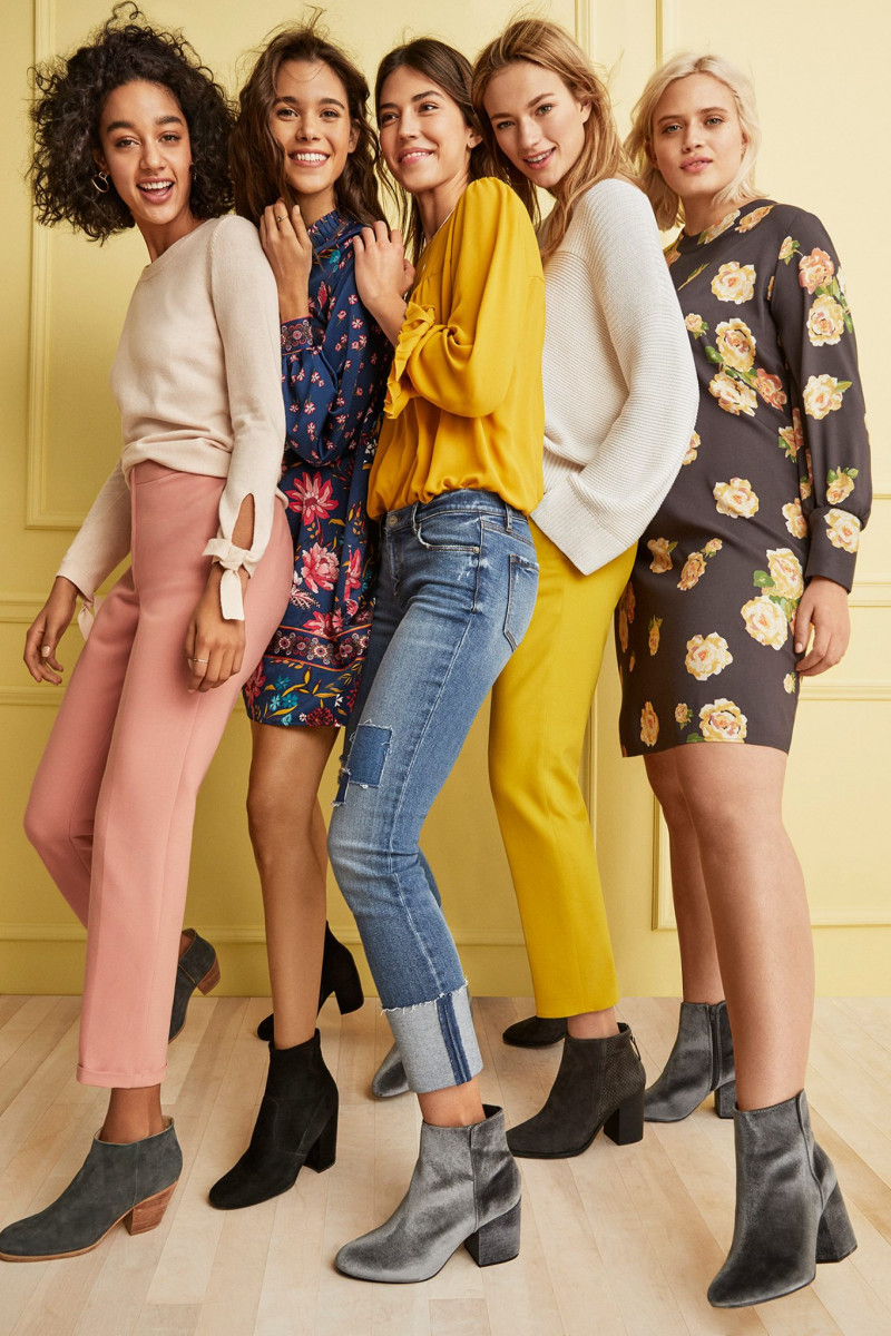 Damaris Goddrie featured in  the LOFT by Ann Taylor advertisement for Spring/Summer 2018