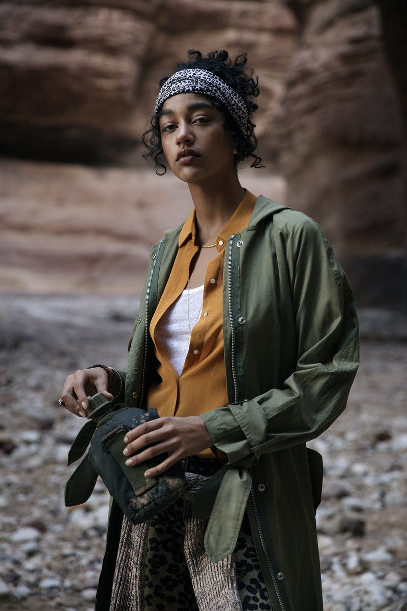 Damaris Goddrie featured in  the Scotch & Soda advertisement for Spring/Summer 2018