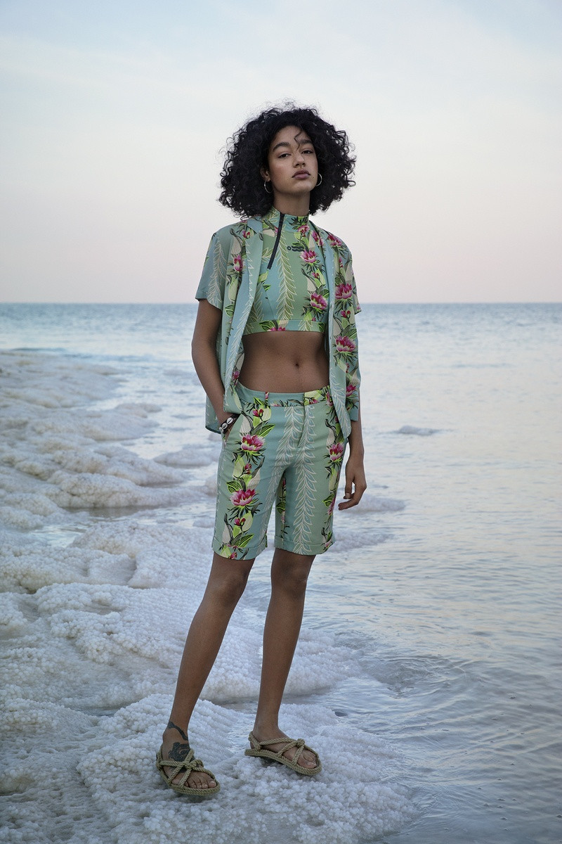 Damaris Goddrie featured in  the Scotch & Soda advertisement for Spring/Summer 2018