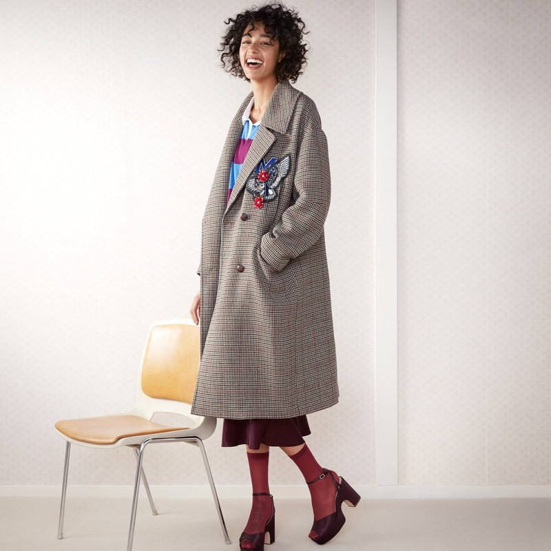Damaris Goddrie featured in  the H&M lookbook for Fall 2017