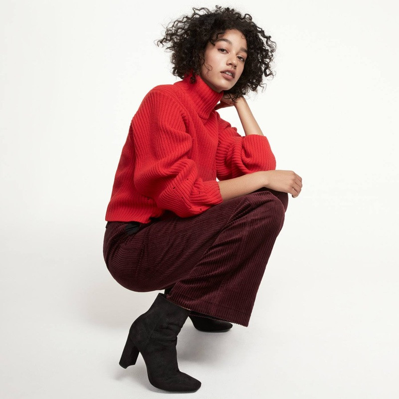 Damaris Goddrie featured in  the H&M lookbook for Fall 2017
