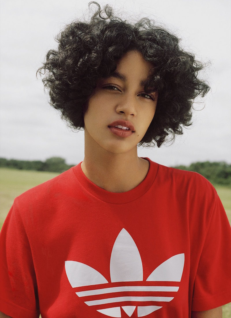 Damaris Goddrie featured in  the Adidas Originals Trefoil Capsule Collection advertisement for Fall 2016