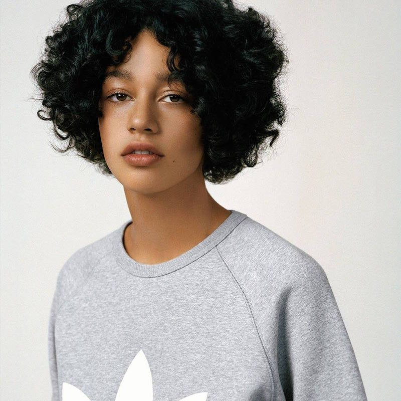 Damaris Goddrie featured in  the Adidas Originals Trefoil Capsule Collection advertisement for Fall 2016