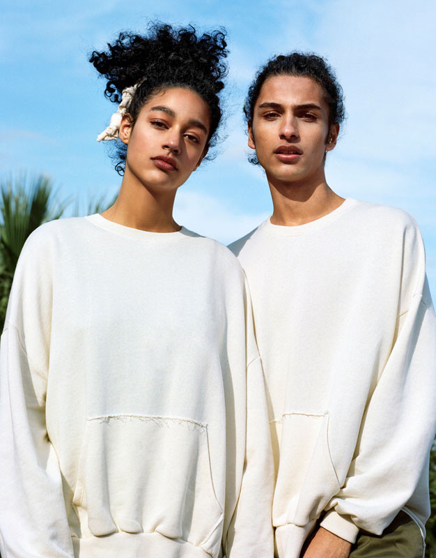Damaris Goddrie featured in  the Pull & Bear advertisement for Spring/Summer 2018