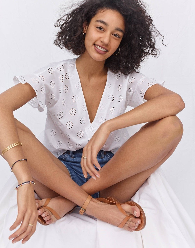 Damaris Goddrie featured in  the Madewell lookbook for Summer 2018