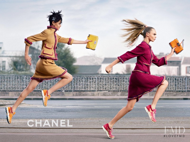 Binx Walton featured in  the Chanel advertisement for Autumn/Winter 2014