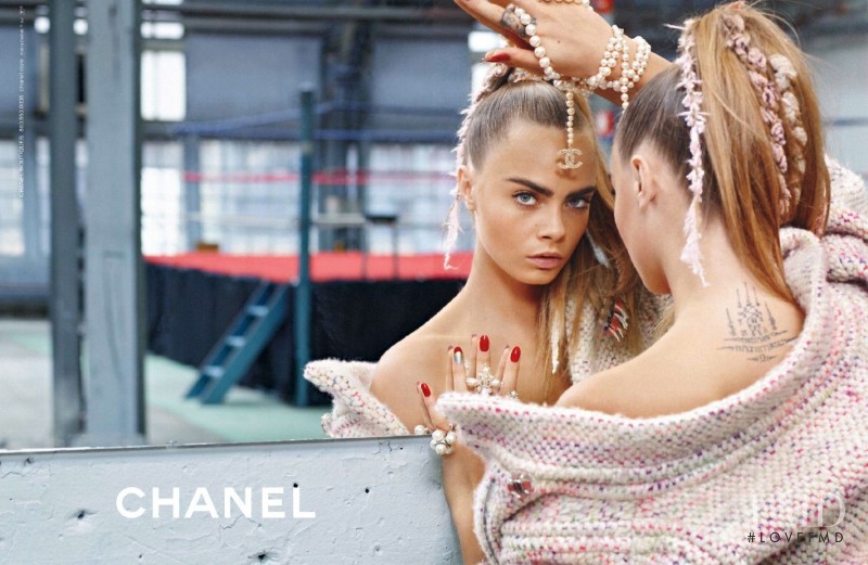 Cara Delevingne featured in  the Chanel advertisement for Autumn/Winter 2014