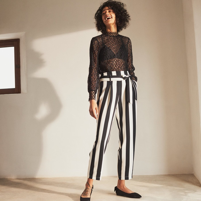 Damaris Goddrie featured in  the H&M lookbook for Spring 2018