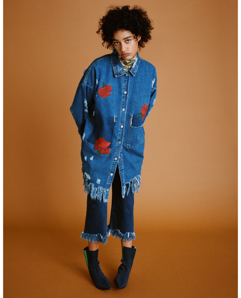 Damaris Goddrie featured in  the Zara lookbook for Pre-Spring 2018
