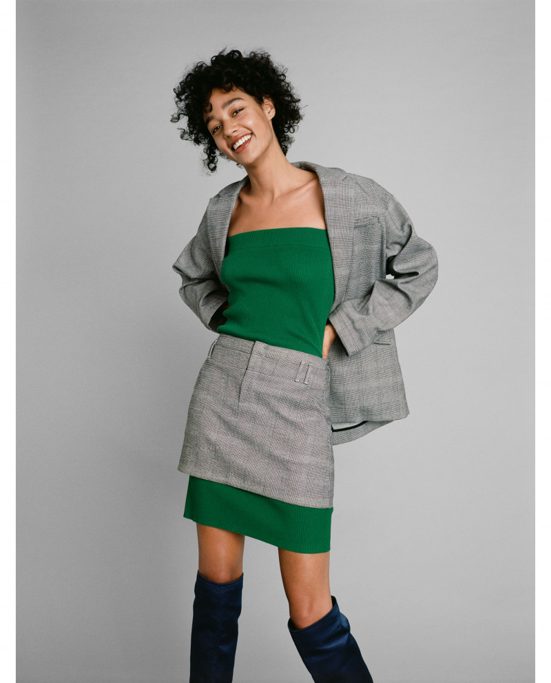 Damaris Goddrie featured in  the Zara lookbook for Pre-Spring 2018