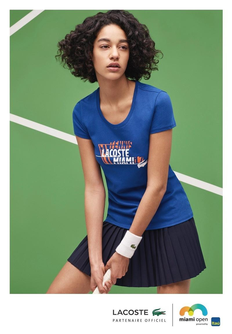 Damaris Goddrie featured in  the Lacoste advertisement for Spring/Summer 2017