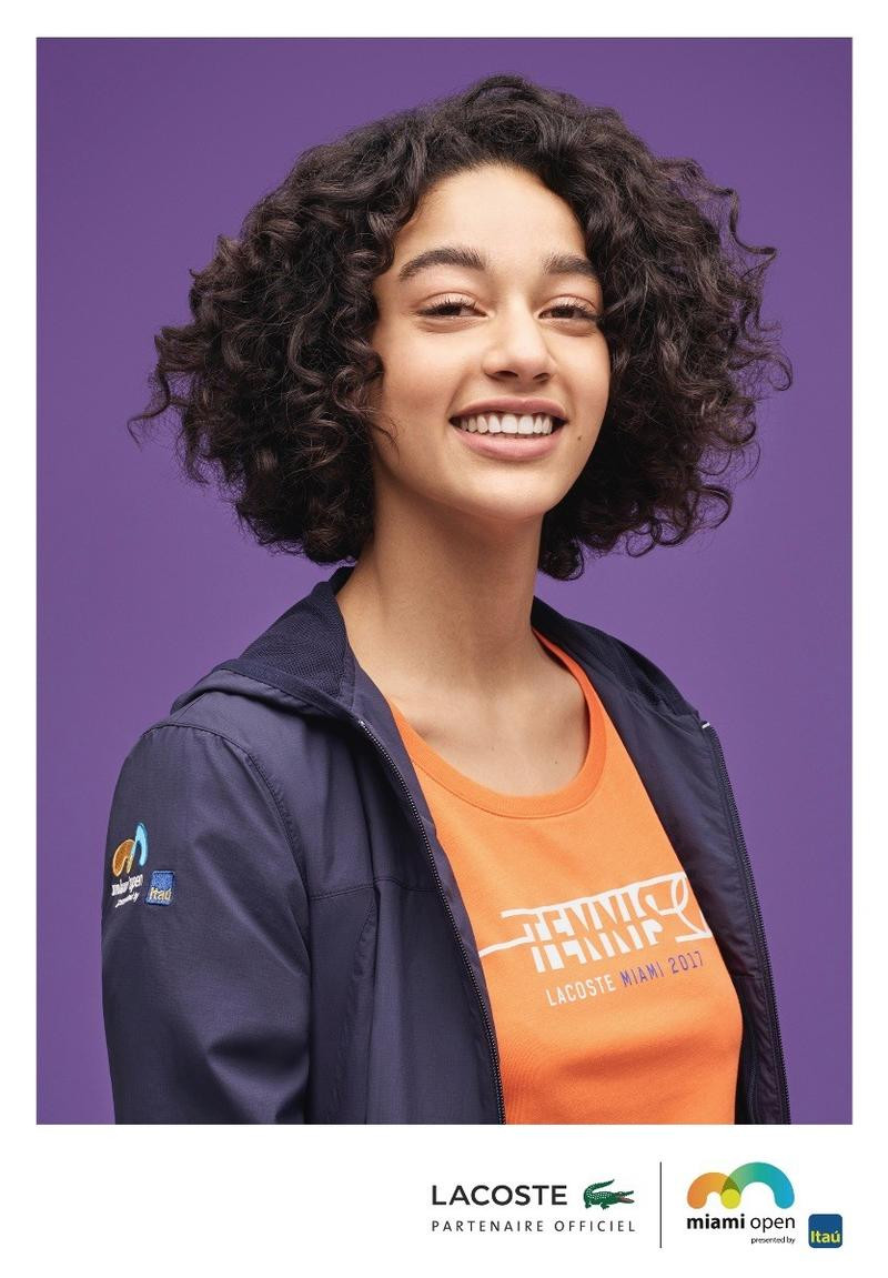 Damaris Goddrie featured in  the Lacoste advertisement for Spring/Summer 2017